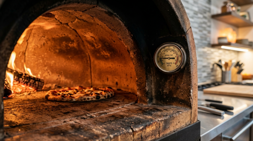 Close-up detailed shot of a ceramic ovens interior chamber 